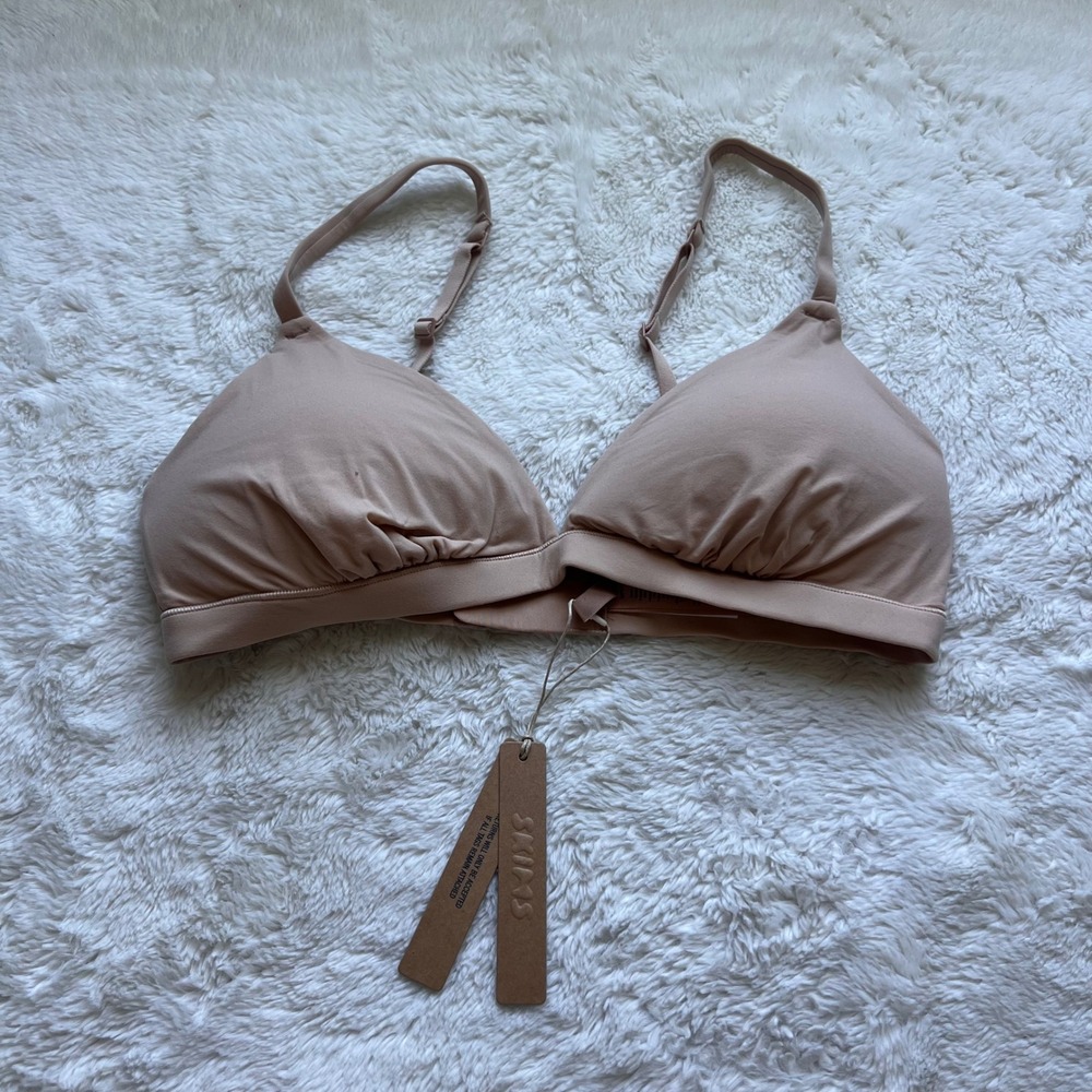 SKIMS Fits Everybody Mastectomy Triangle Bralette Clay TR-TRI-5790W Size S NEW